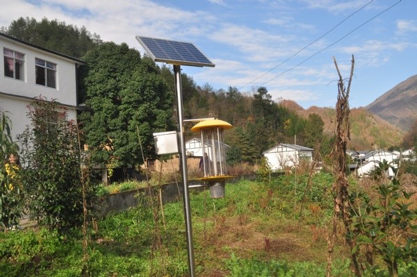 农业害虫防治可以使用太阳能杀虫灯【图片案例】
