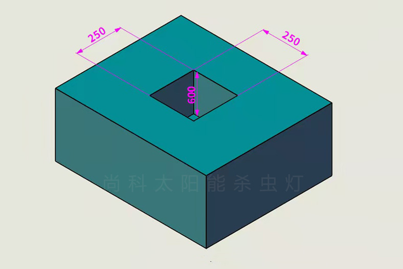 高杆太阳能杀虫灯灯杆地基地笼施工图纸