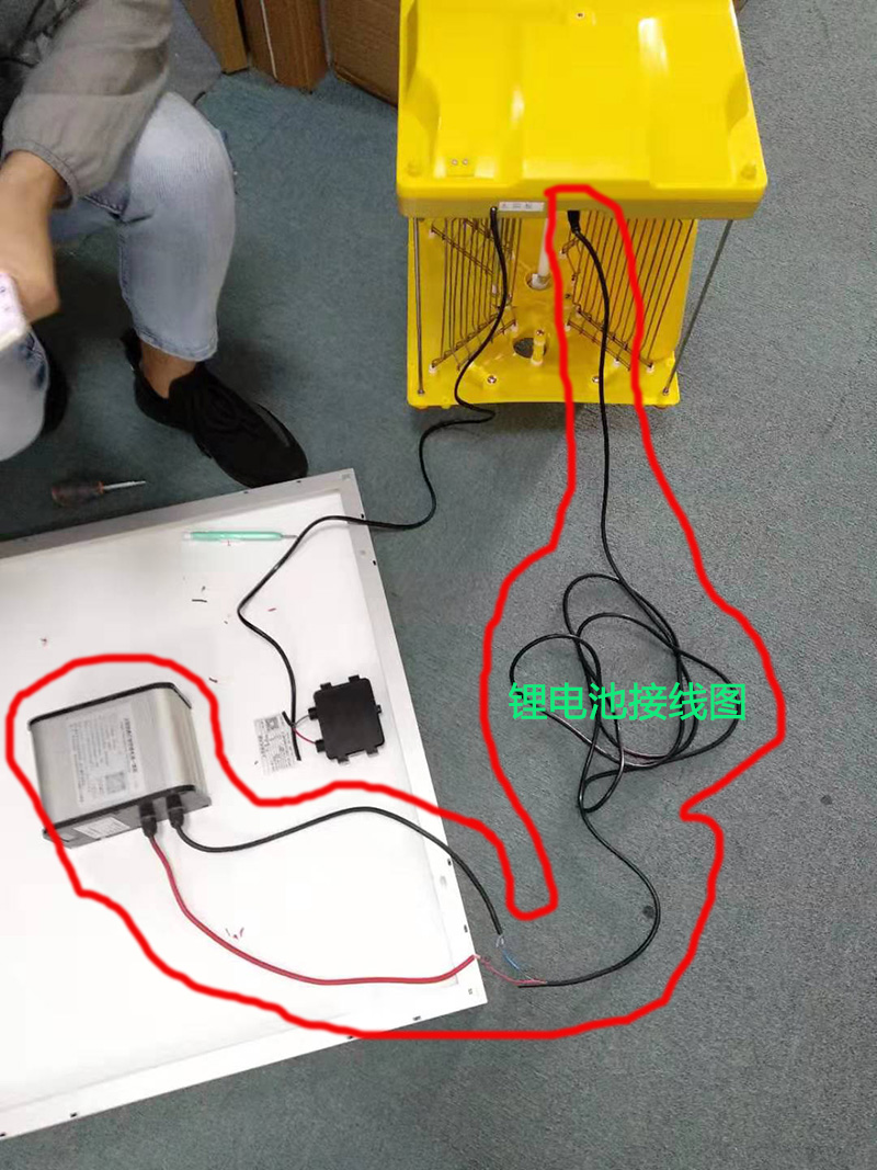 太阳能杀虫灯蓄电池接线图